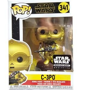 Funko Pop Star Wars C-3PO 341 Smugglers Bounty Exclusive Gold Metallic Figure